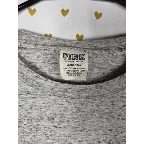 Victorias secret pink BLING SEQUINED dog logo campus tee shirt large - Picture 5 of 5
